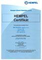 HEMPEL Certifikát